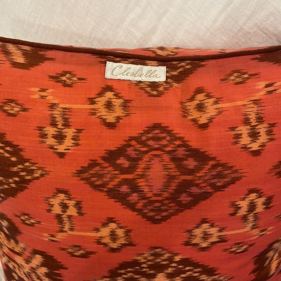 Cleobella Silk Ikat Throw Pillow 20x20" - Picture 3 of 7